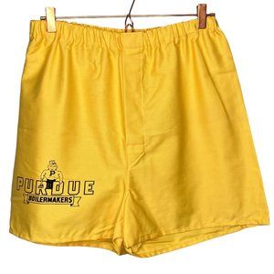 Vintage Men's XL Purdue University Boilermakers Pete Yellow‎ High Rise Shorts